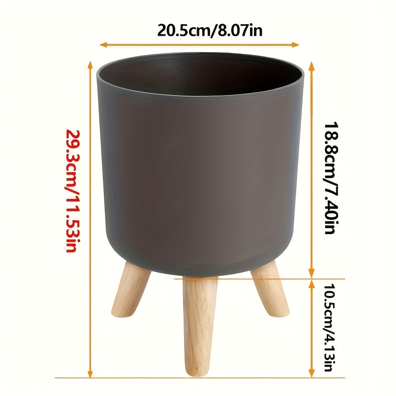 Round Planter with Wooden Legs – product image 12
