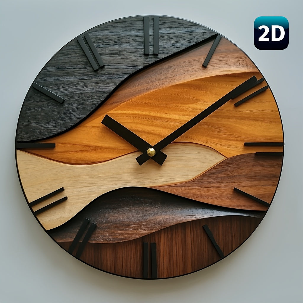 Nordic Wood Grain Wall Clock – product image 5