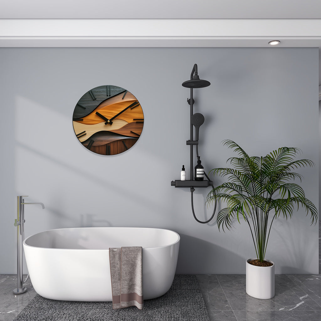 Nordic Wood Grain Wall Clock – product image 4