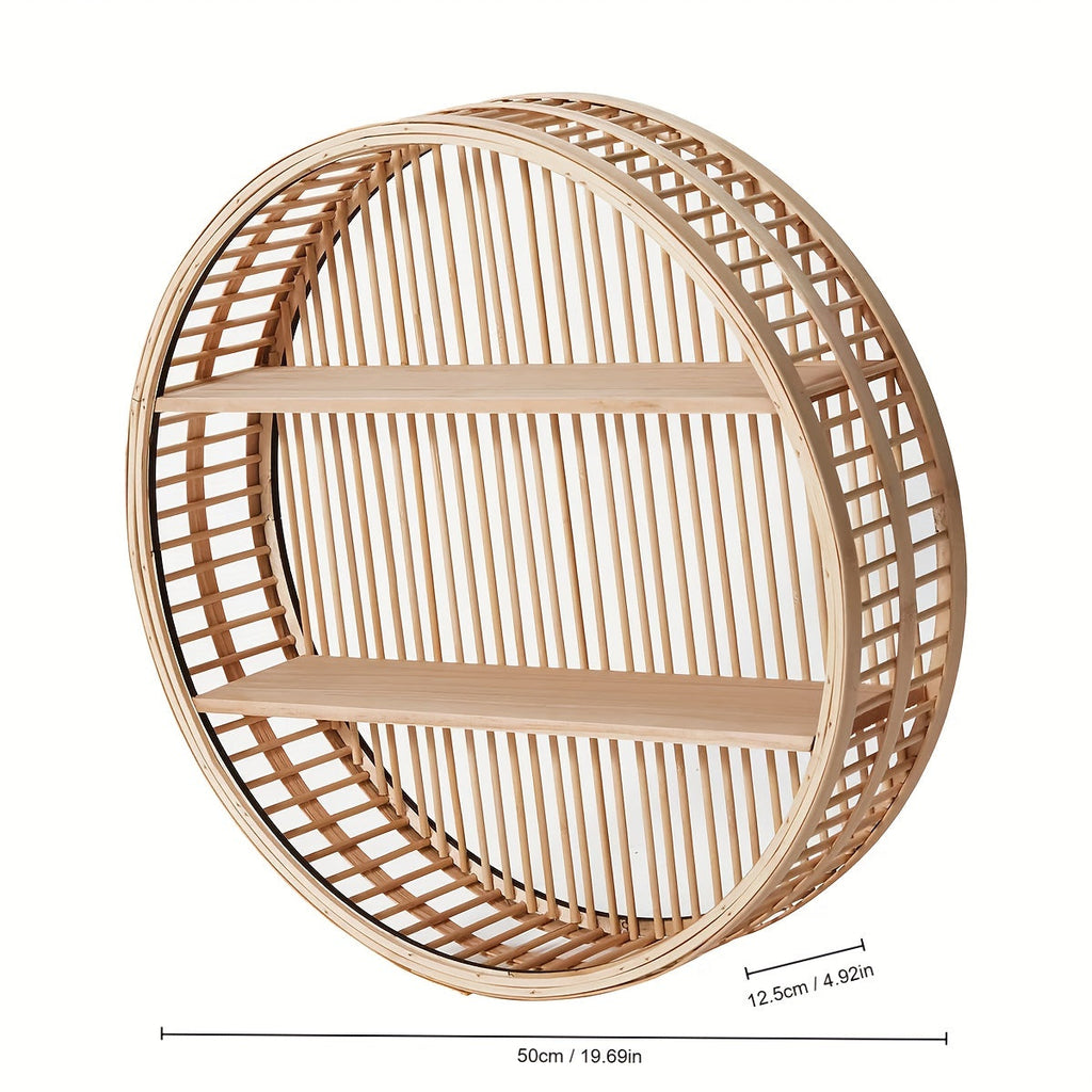 Round Bamboo Wall Shelf – product image 4