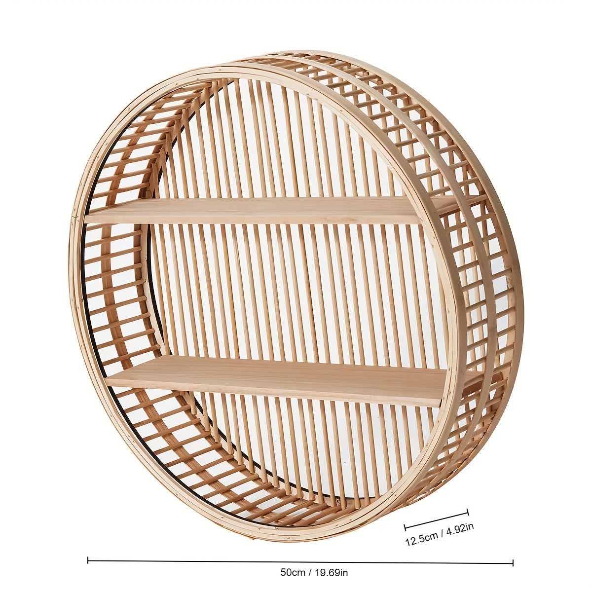 Round Bamboo Wall Shelf – product image 4