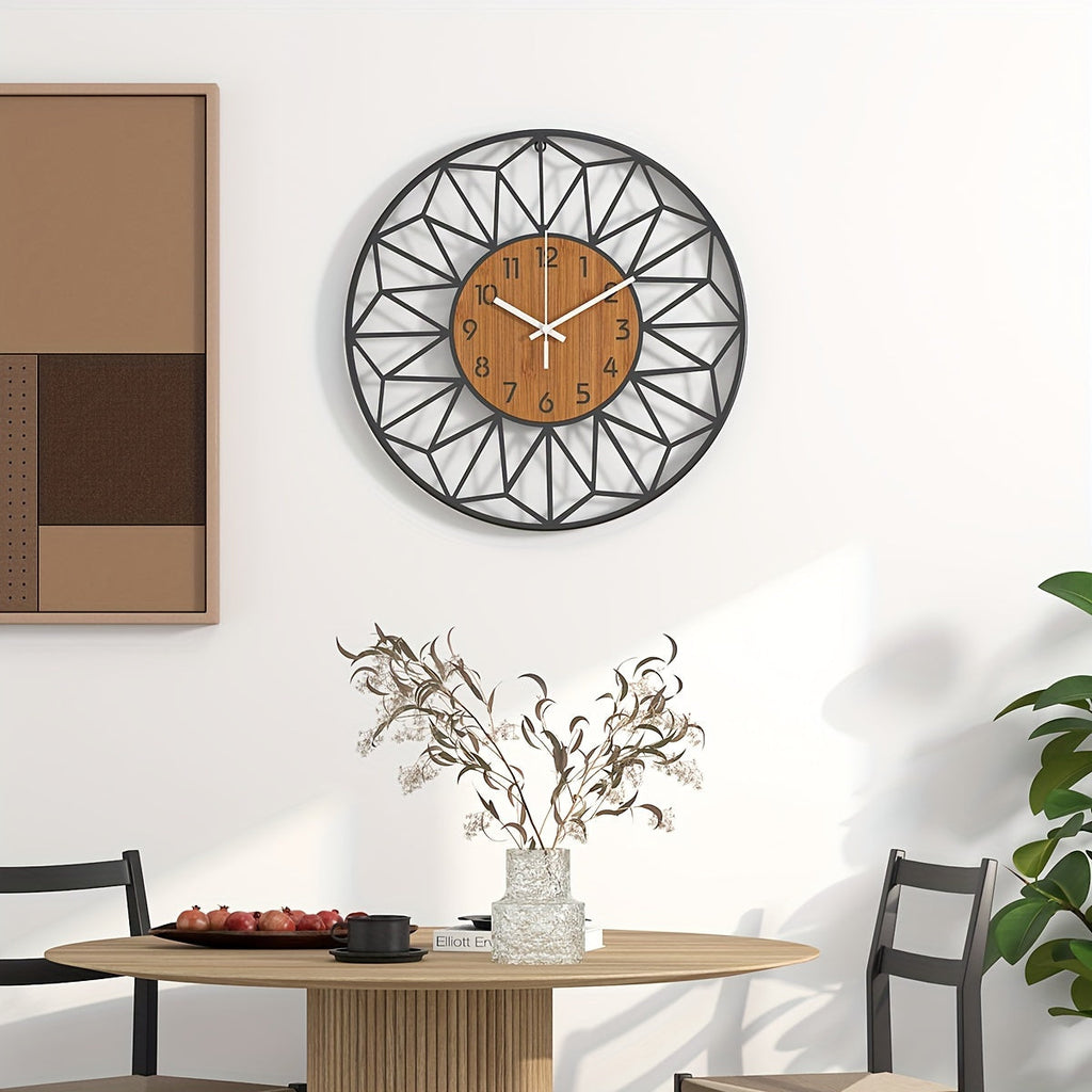 Metal and Wood Wall Clock – product image 11