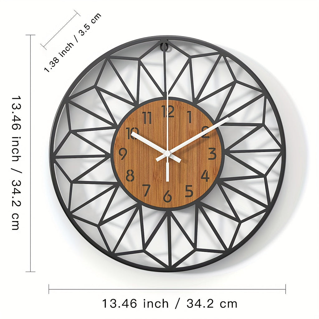 Metal and Wood Wall Clock – product image 5