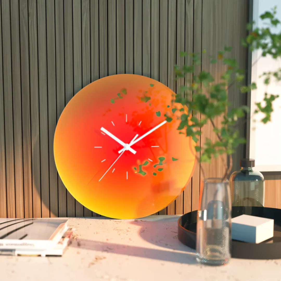 Sunset Glass Wall Clock – product image 2