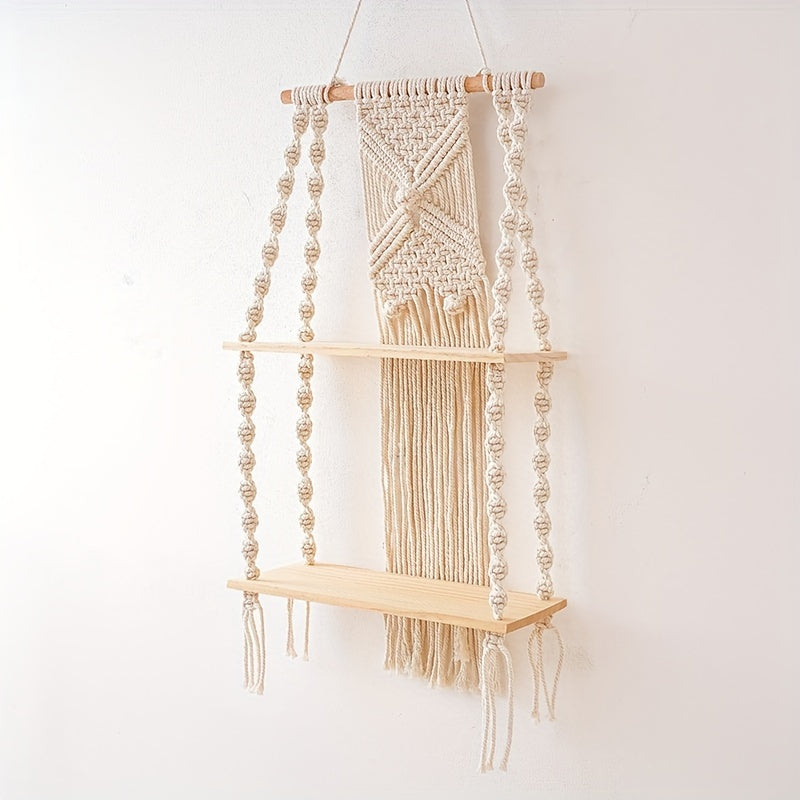 Boho Macrame Wall Shelf – product image 8