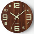 Walnut Luminous Wall Clock – product image 4