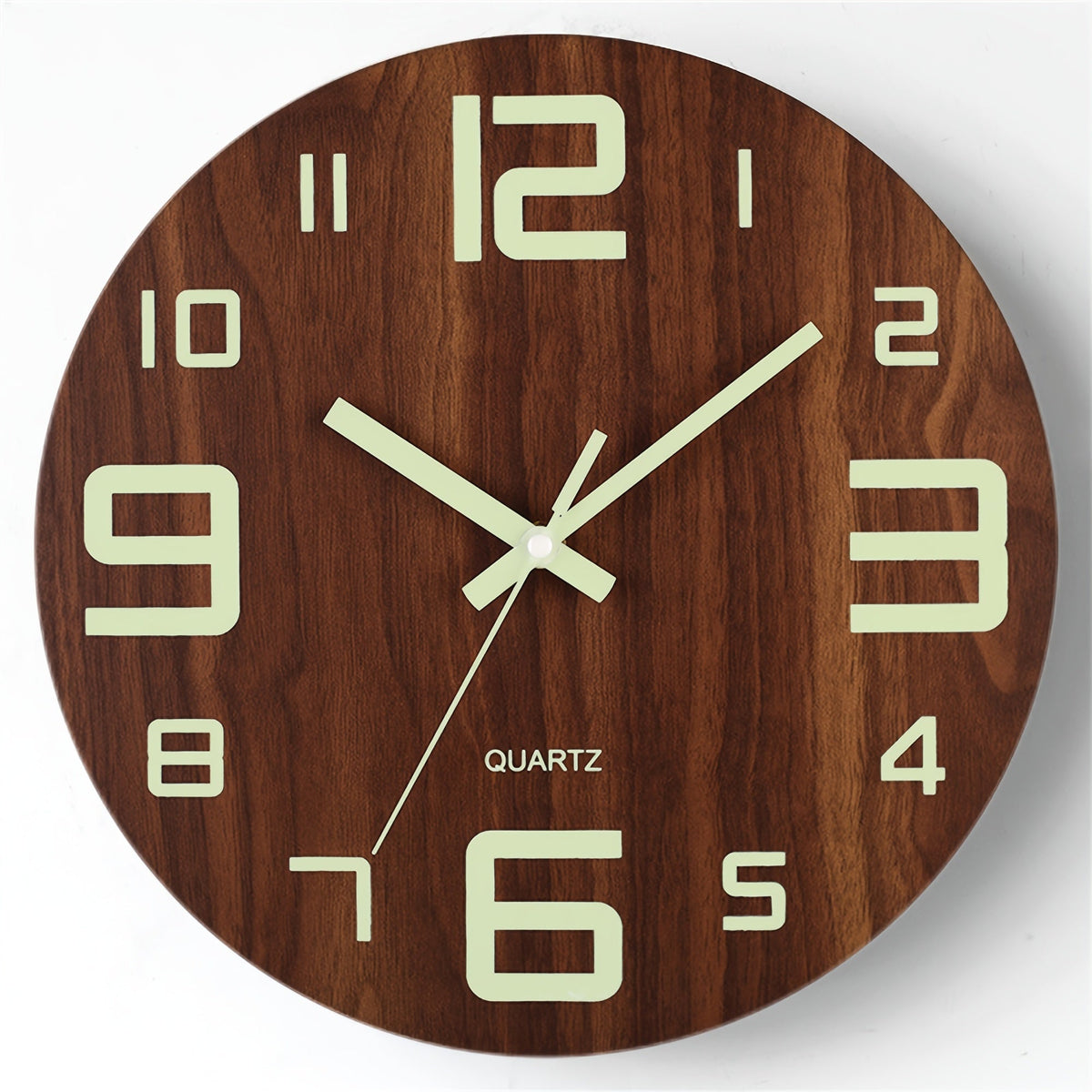 Walnut Luminous Wall Clock – product image 4