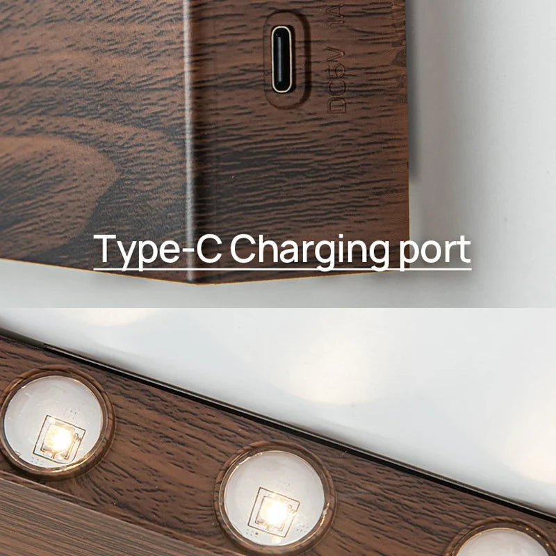 LumiBlock Wood Grain Wall Lamp – product image 6
