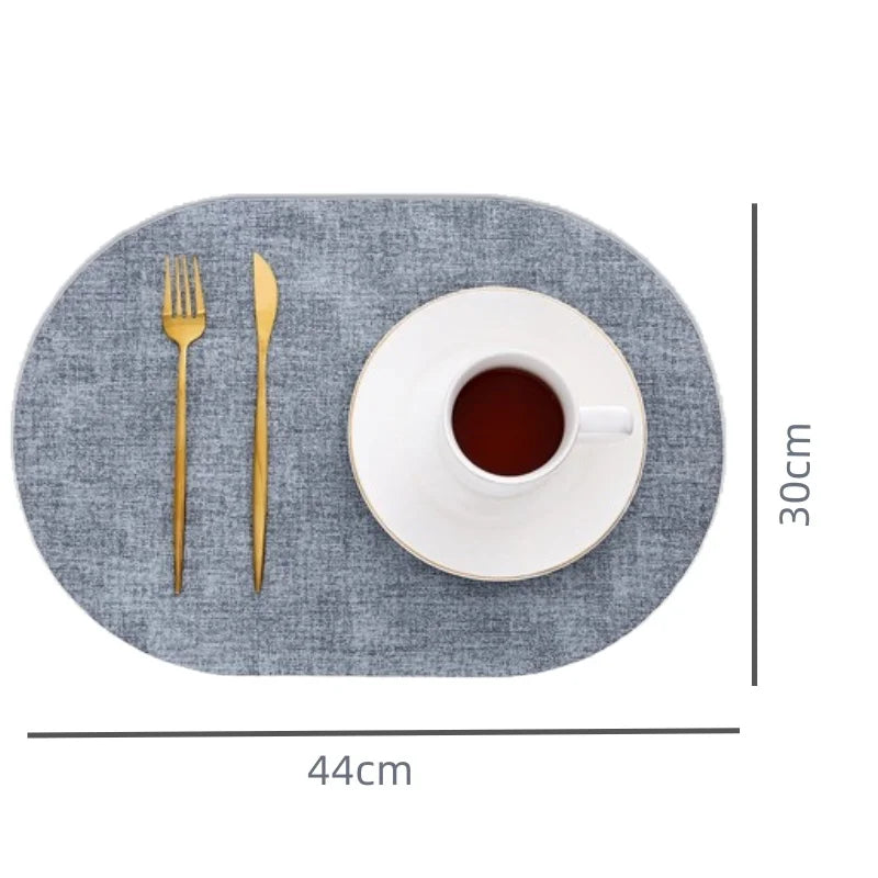 LinoMat Oval Faux Leather Placemats – product image 4