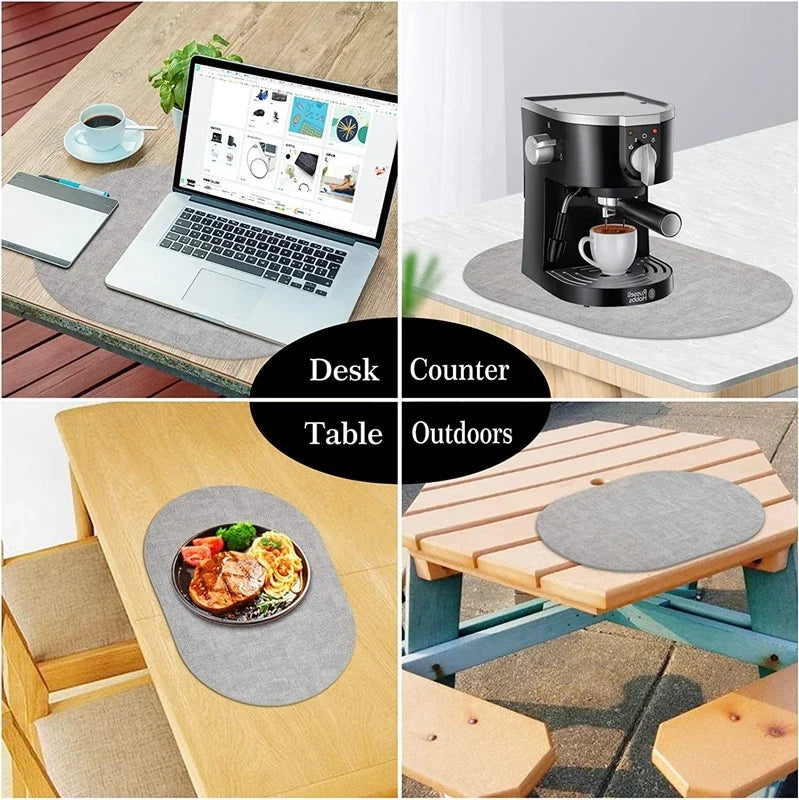 LinoMat Oval Faux Leather Placemats – product image 3