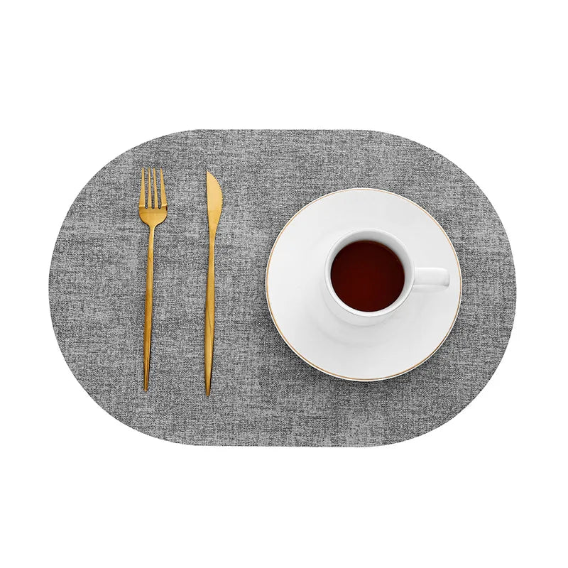 LinoMat Oval Faux Leather Placemats – product image 8