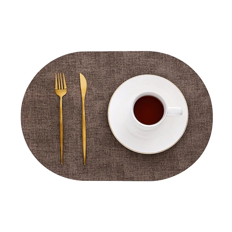 LinoMat Oval Faux Leather Placemats – product image 7