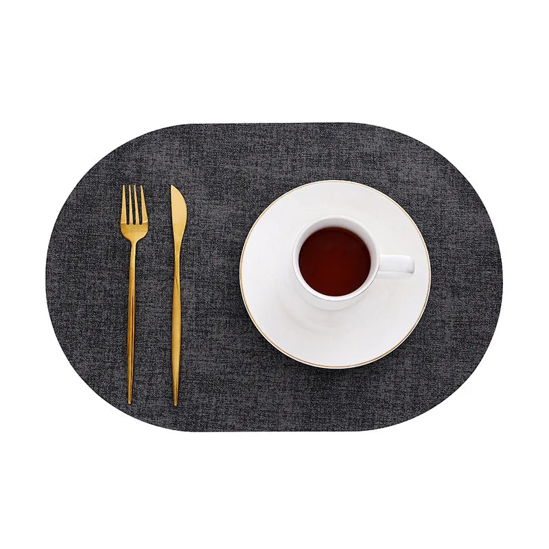 LinoMat Oval Faux Leather Placemats – product image 6