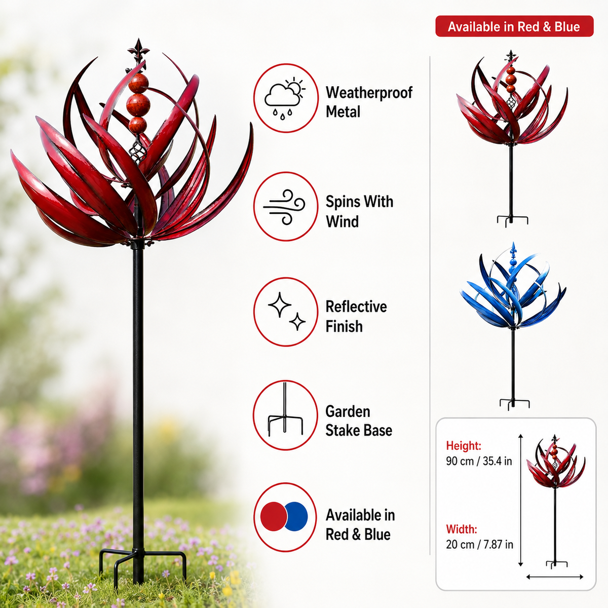 Weatherproof Garden Wind Spinner – product image 7