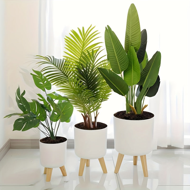Round Planter with Wooden Legs – product image 8