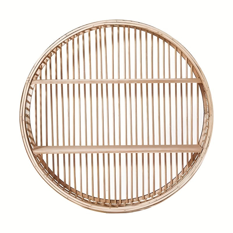 Round Bamboo Wall Shelf – product image 3