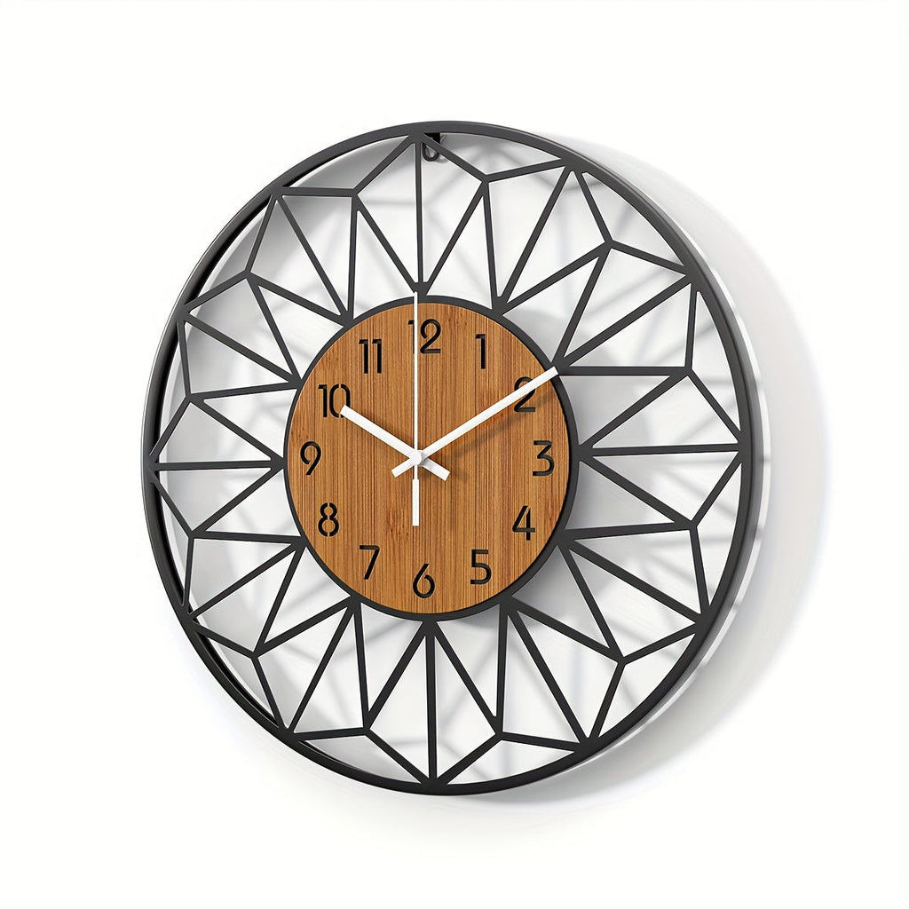 Metal and Wood Wall Clock – product image 12