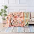 Boho Floral Fringe Cotton Throw – product image 2