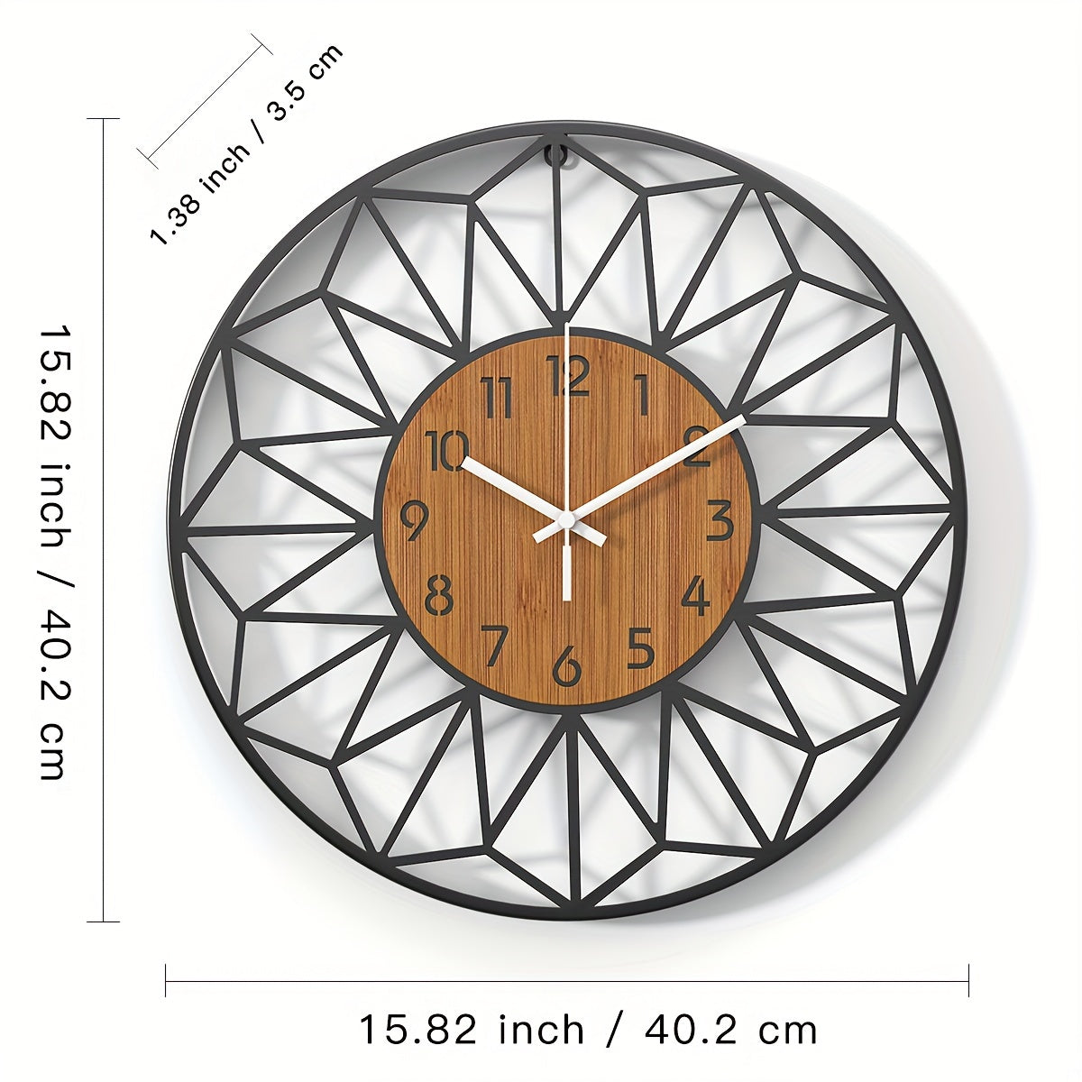 Metal and Wood Wall Clock – product image 10