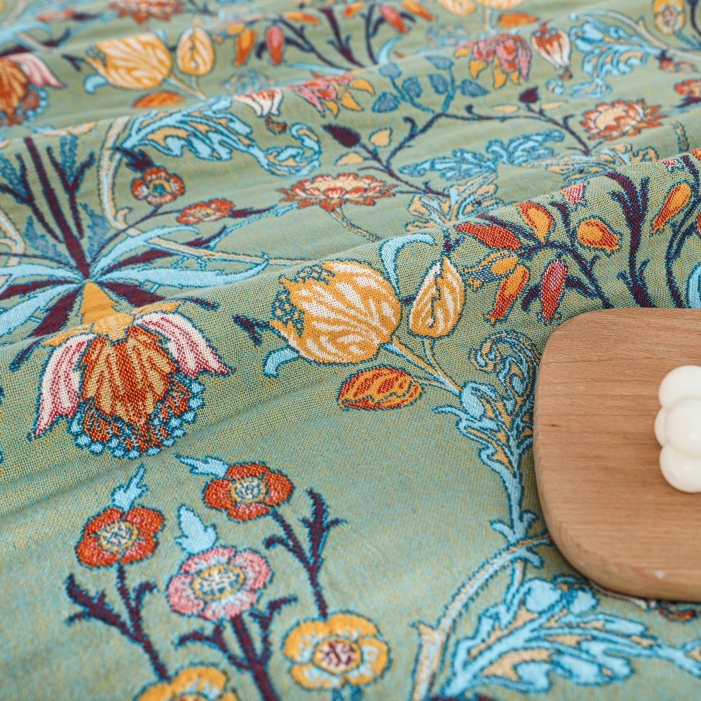 Reversible Floral Cotton Blanket – product image 4