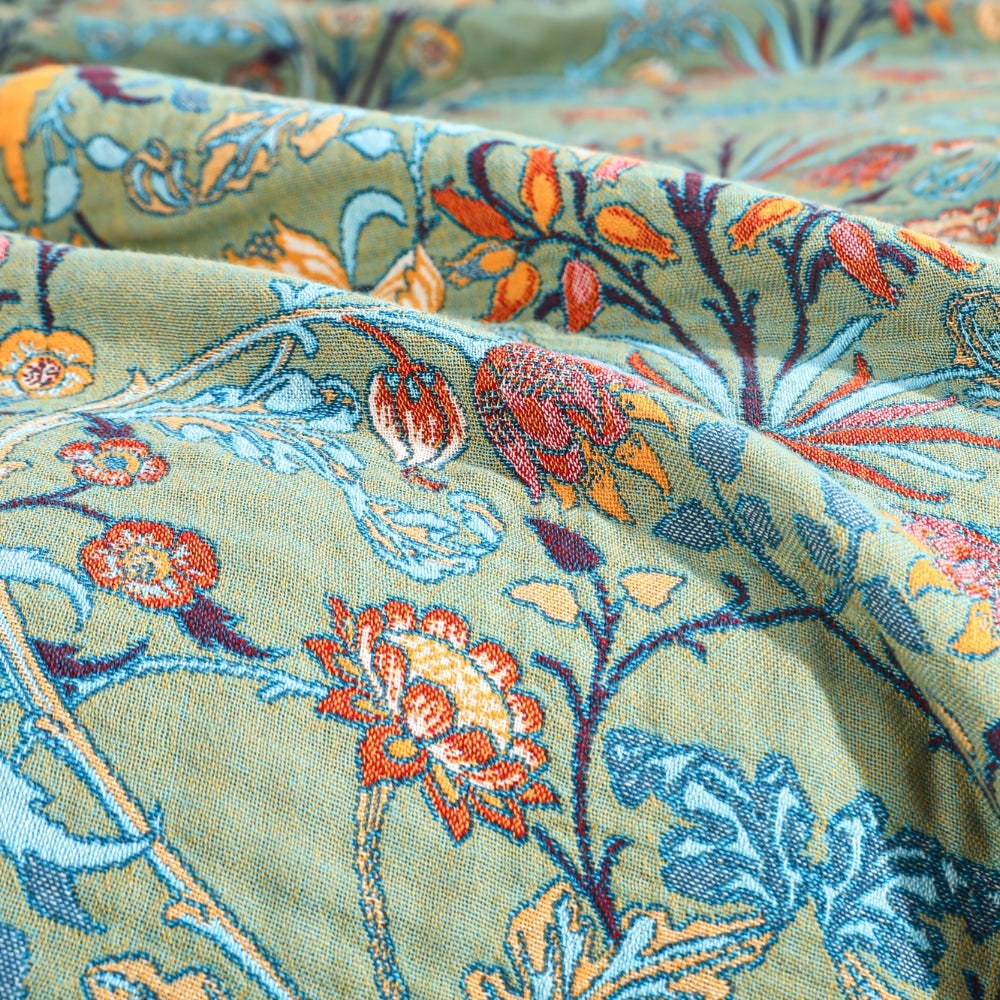 Reversible Floral Cotton Blanket – product image 5
