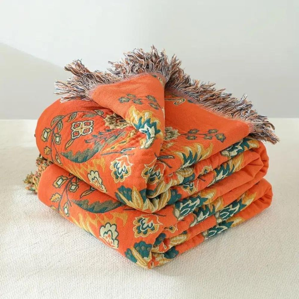 Reversible Cotton Fringe Throw – product image 6