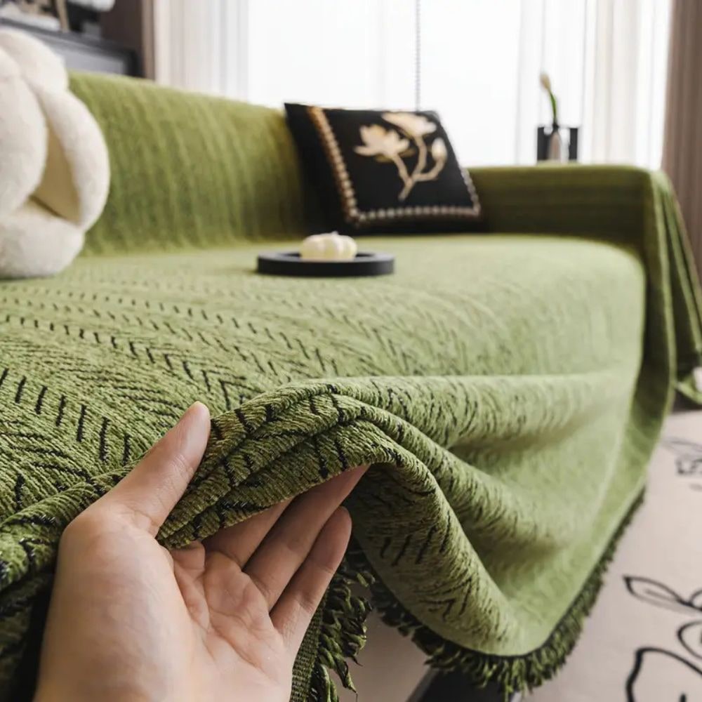 Chenille Herringbone Couch Cover – product image 6