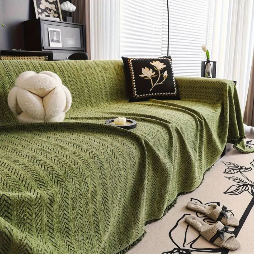 Chenille Herringbone Couch Cover – product image 7