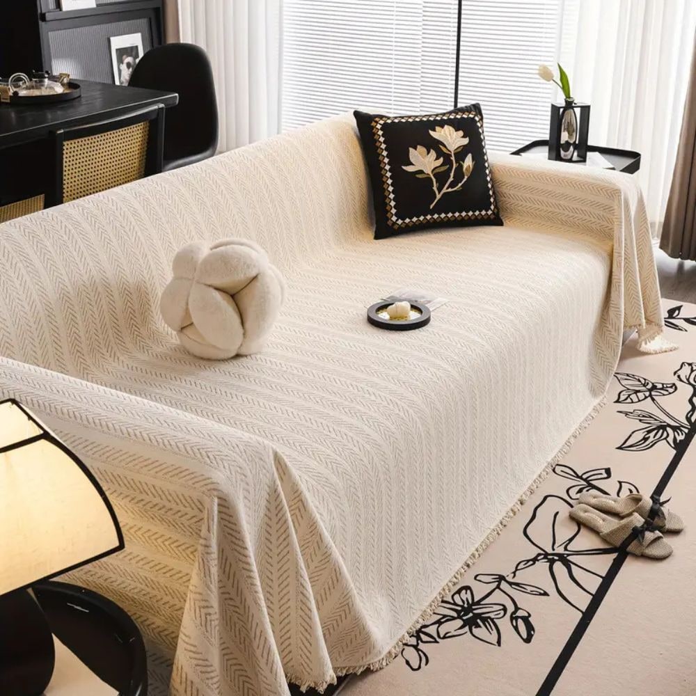 Chenille Herringbone Couch Cover – product image 8