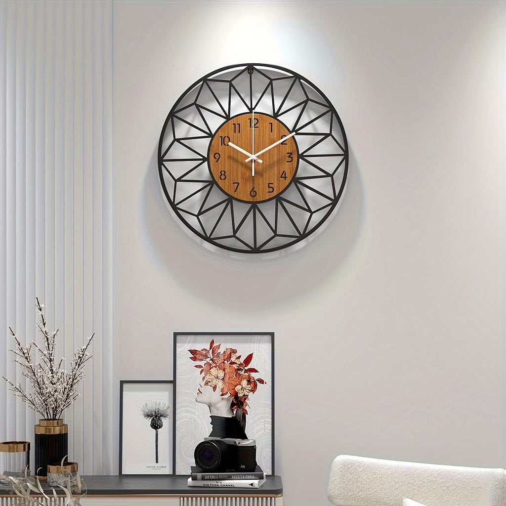 Metal and Wood Wall Clock – product image 7