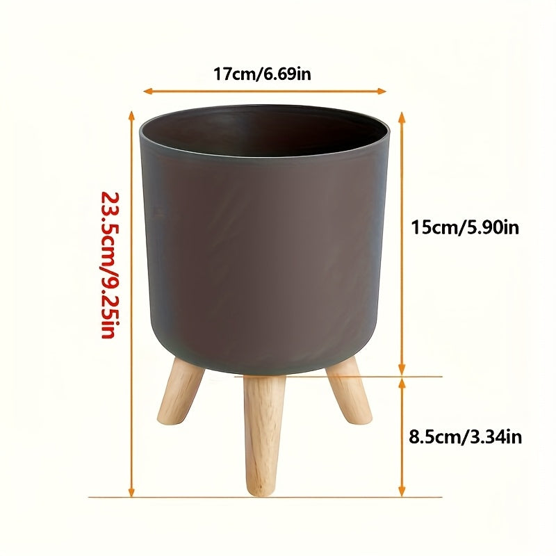 Round Planter with Wooden Legs – product image 10