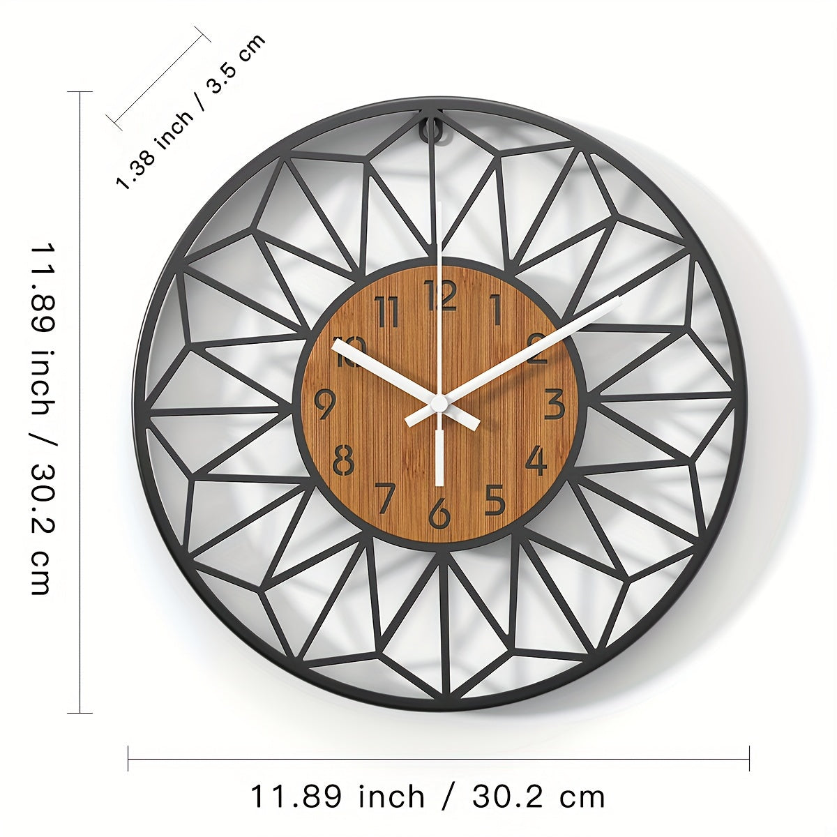 Metal and Wood Wall Clock – product image 8