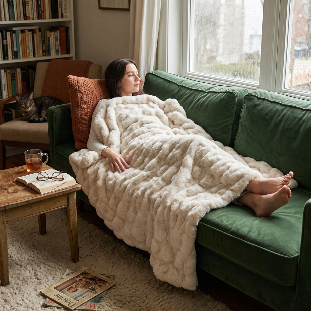 Faux Fur Throw