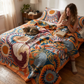 Throw Blanket Cotton Fluffy All Season Decorative Bedding