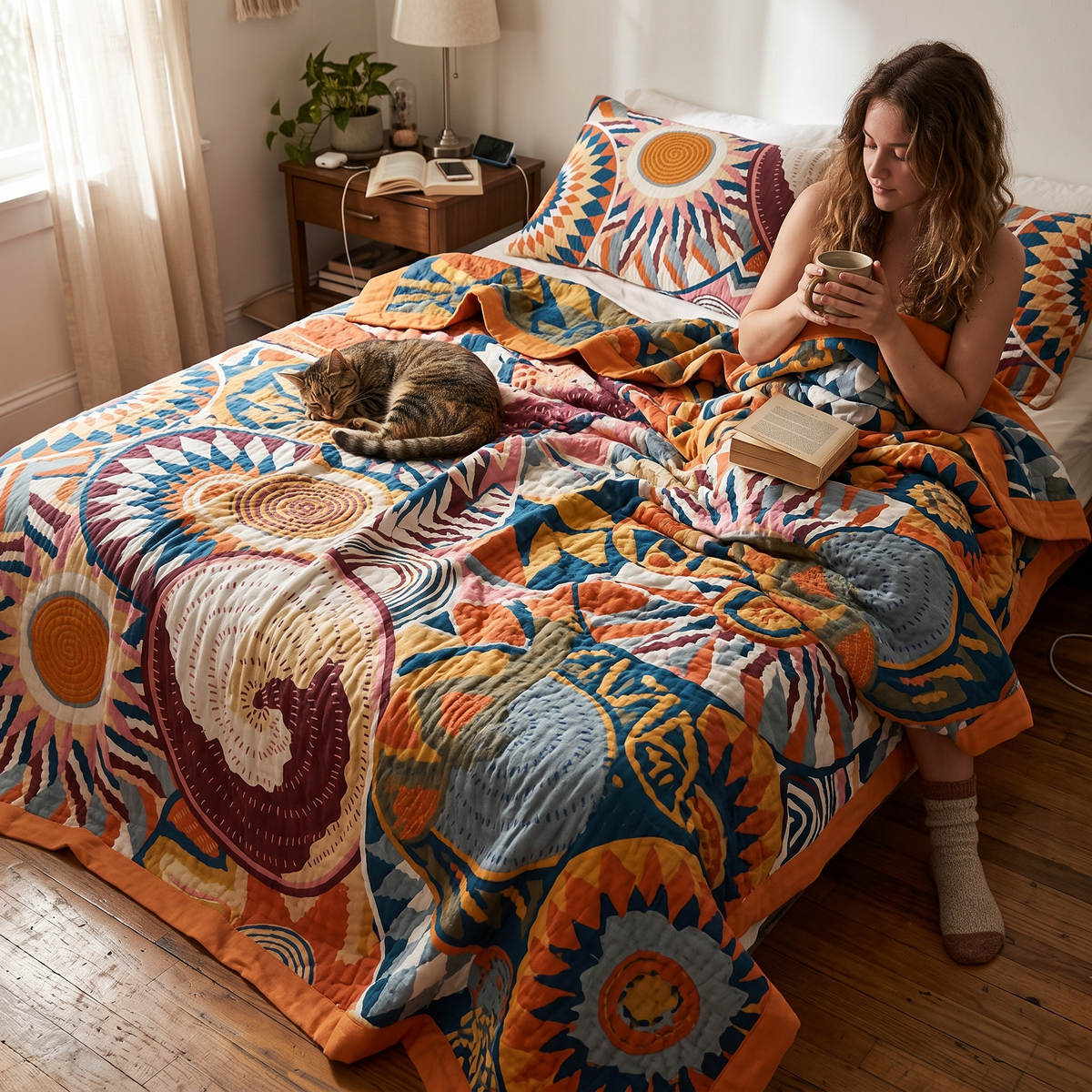 Throw Blanket Cotton Fluffy All Season Decorative Bedding