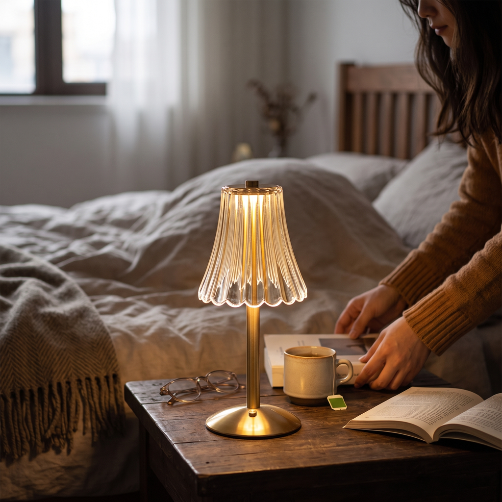 Crystal Cordless Table Lamp
