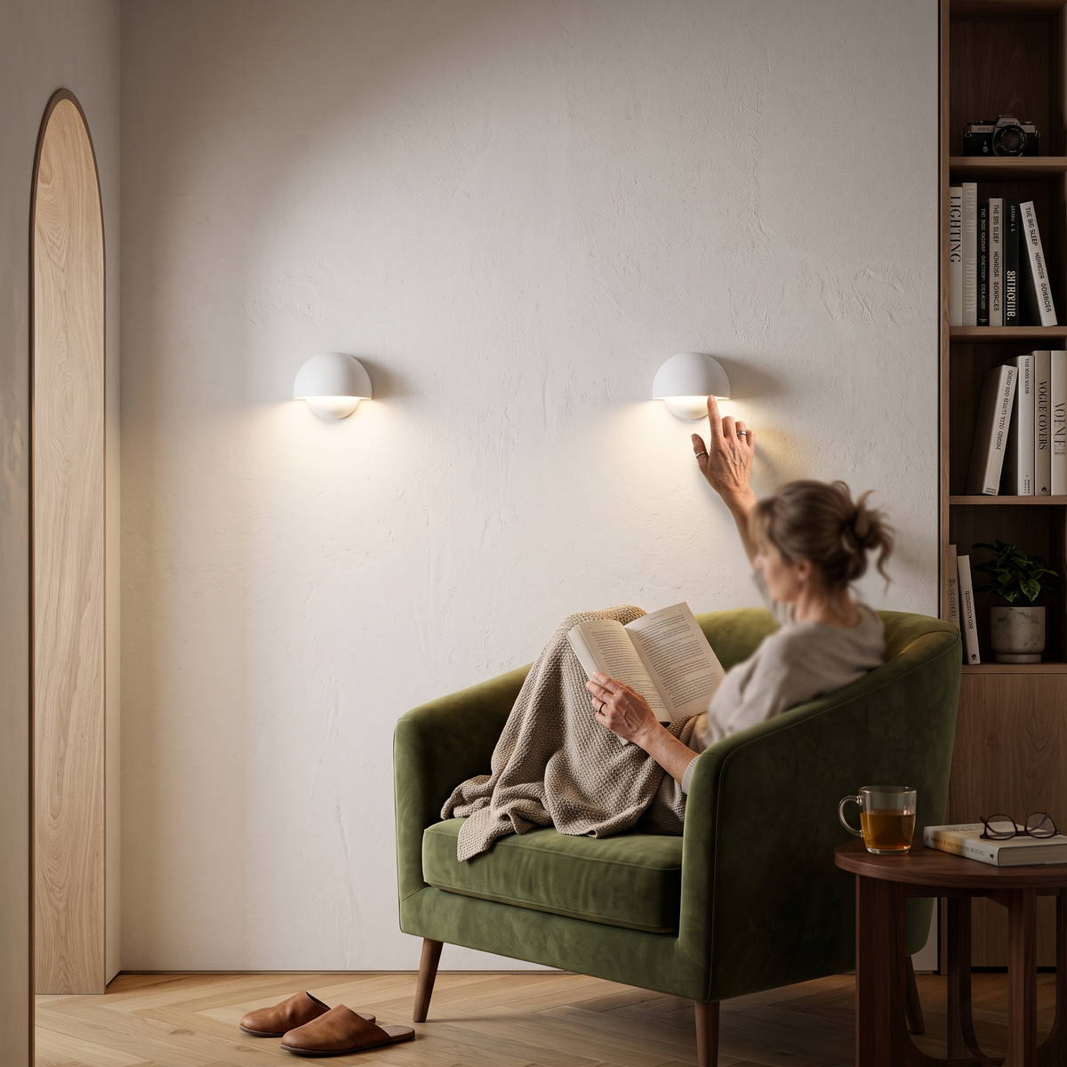 LED Wall Light Battery Powered Warm White Illumination