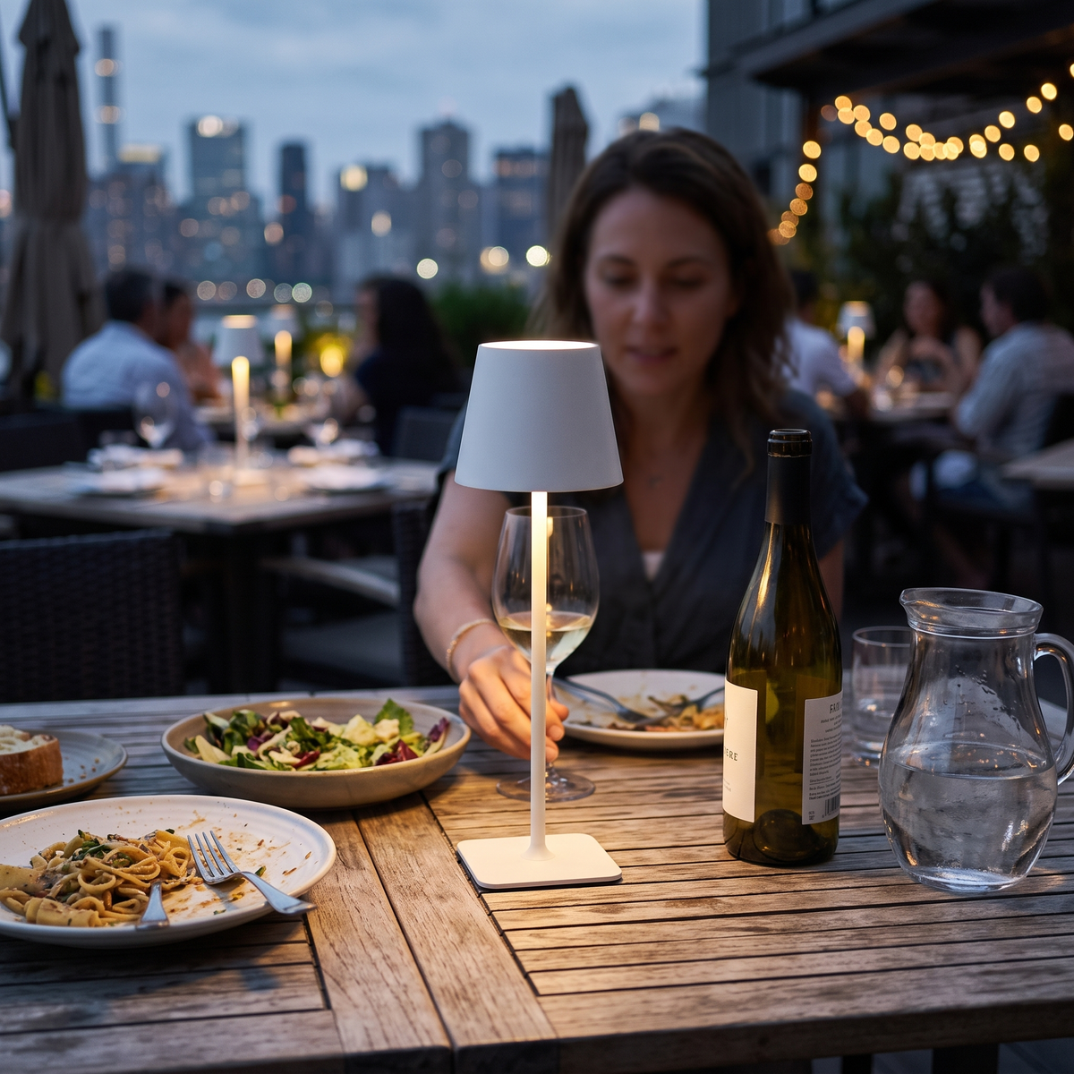 Table Lamp Cordless Touch Dimmable Modern Metal Rechargeable LED