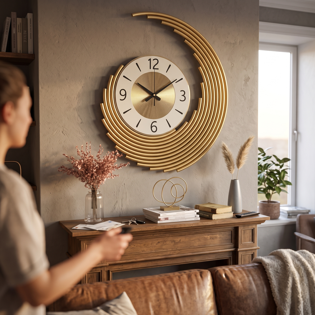 3D Metal Wall Clock