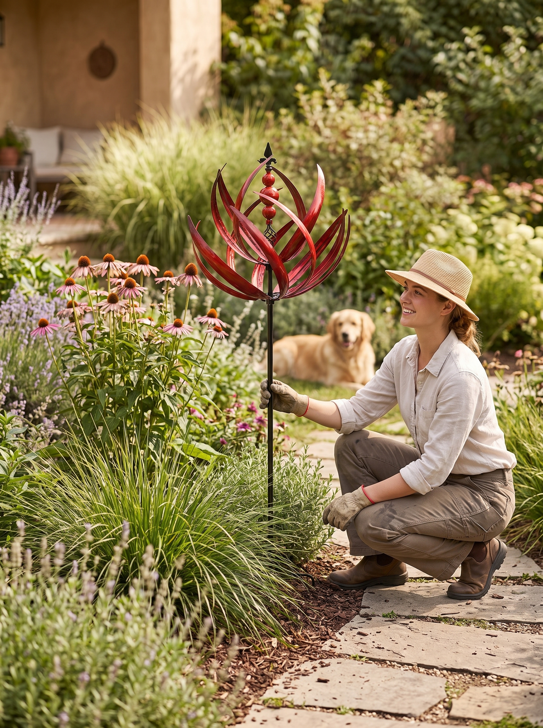 Weatherproof Garden Wind Spinner A Focal Point That Moves