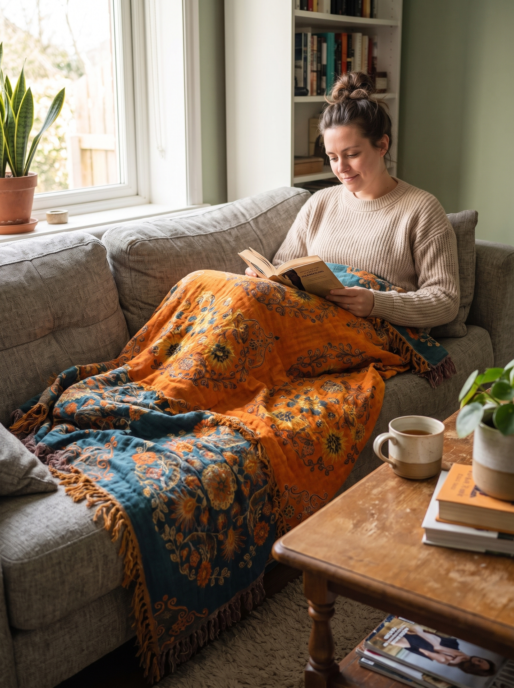 Reversible Cotton Fringe Throw Two Looks In One Throw