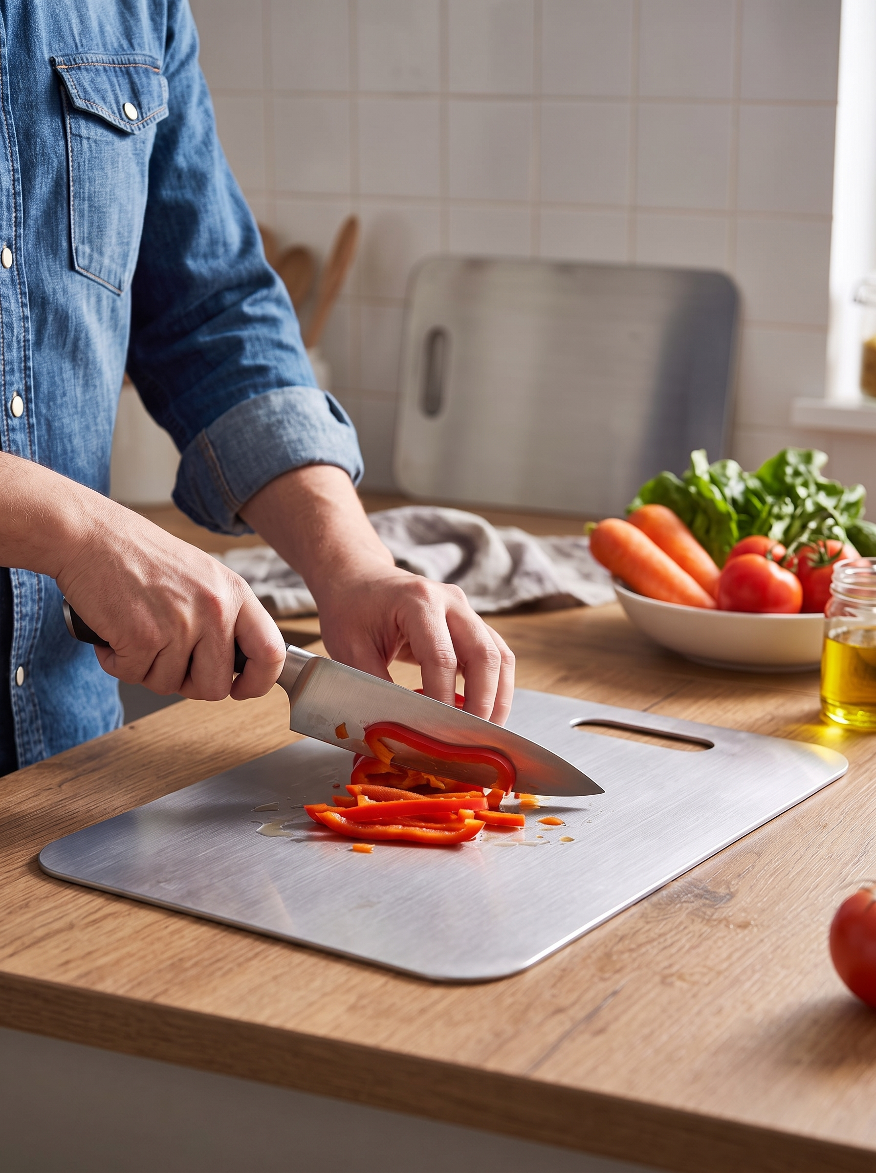 Titanium Cutting Board Say Goodbye To Stained Grooves