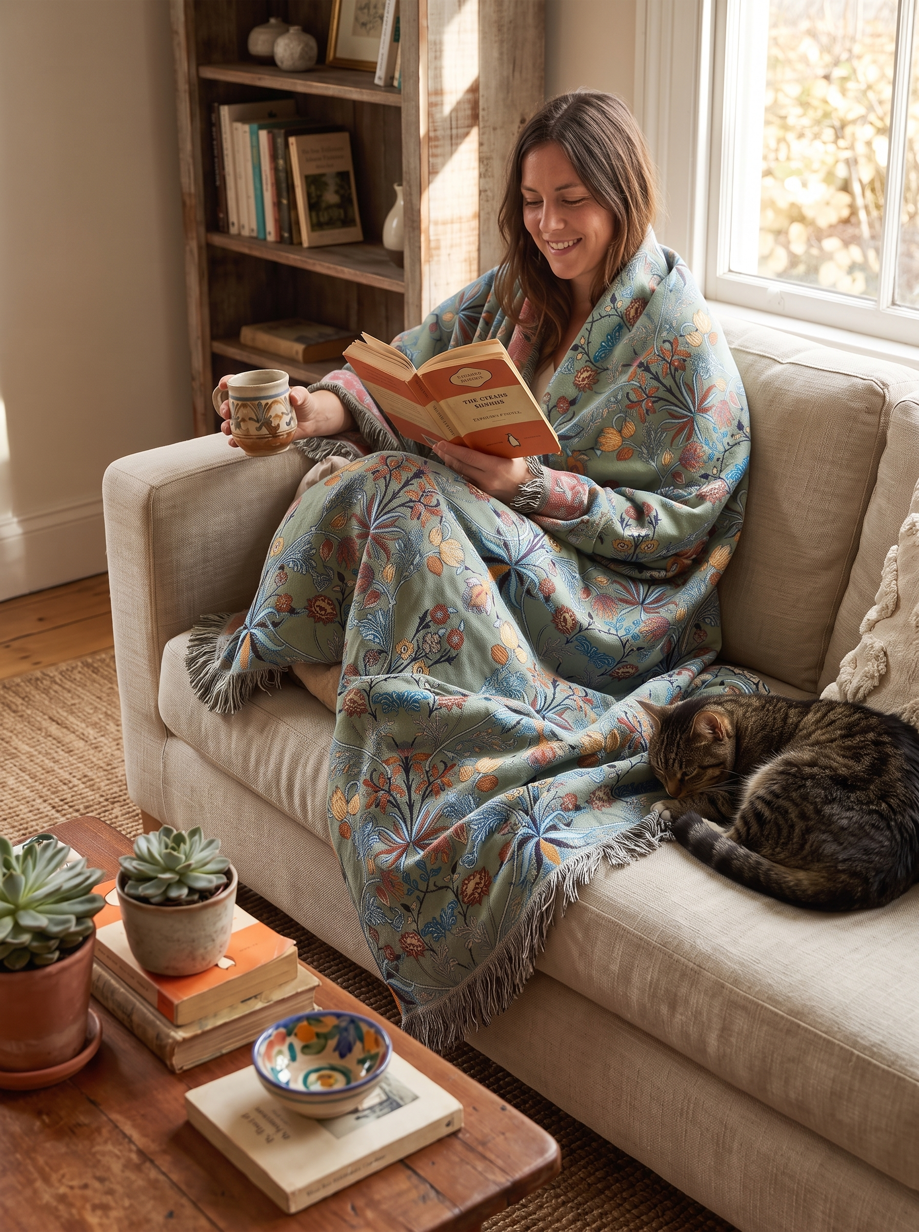 Reversible Floral Cotton Blanket Warmth Meets Beauty