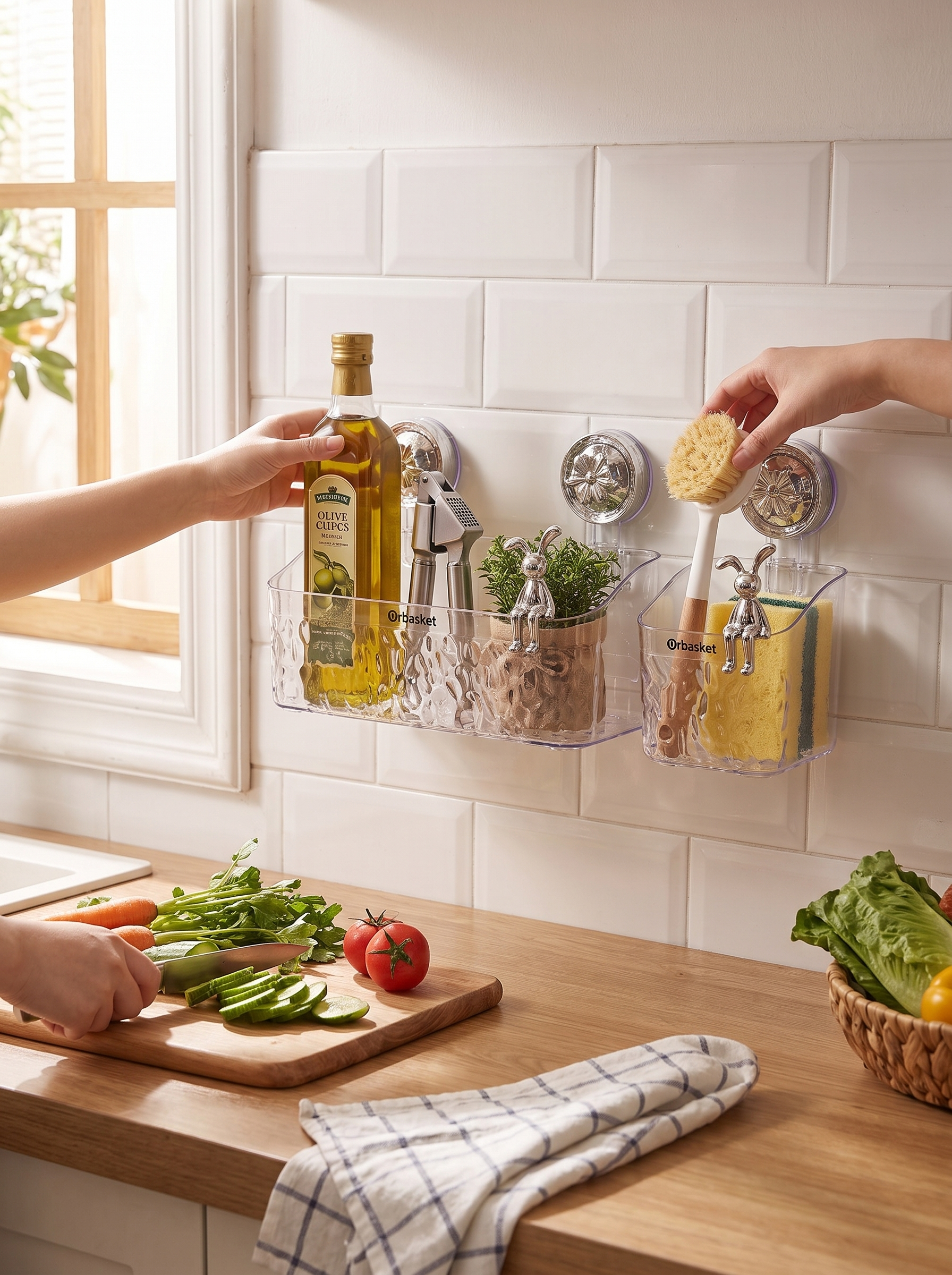 Wall Mounted Basket Organiser Useful In Every Room