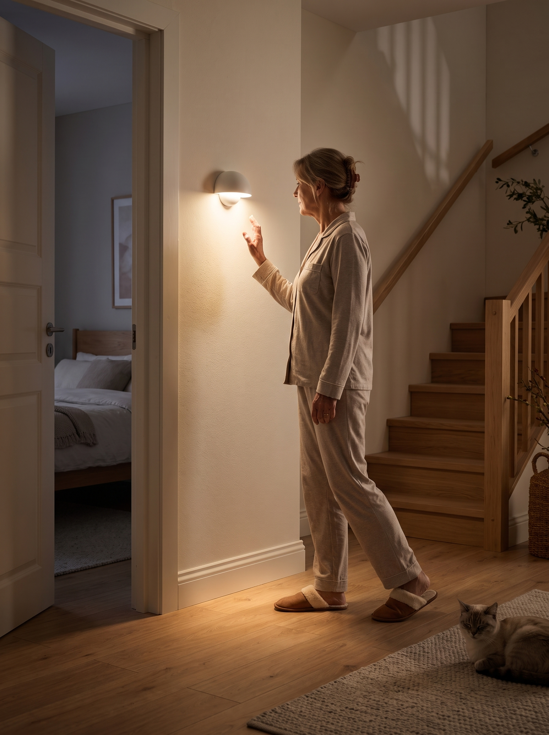 Motion Sensor LED Wall Light Safer Steps At Night