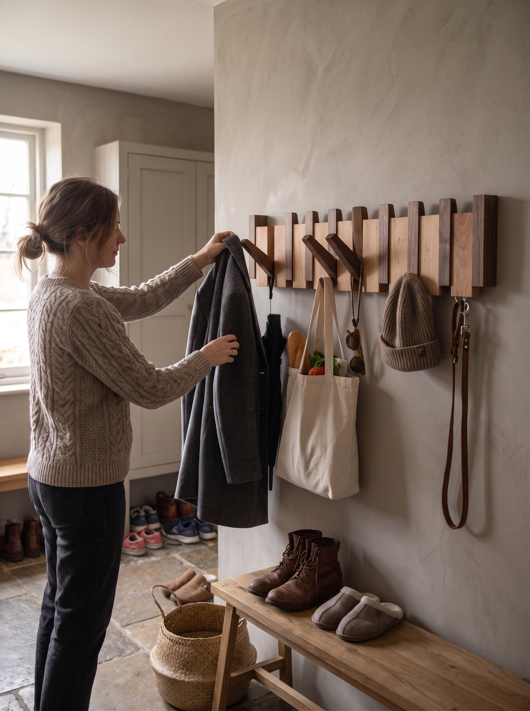 Piano Key Wooden Coat Rack A Home For Every Coat