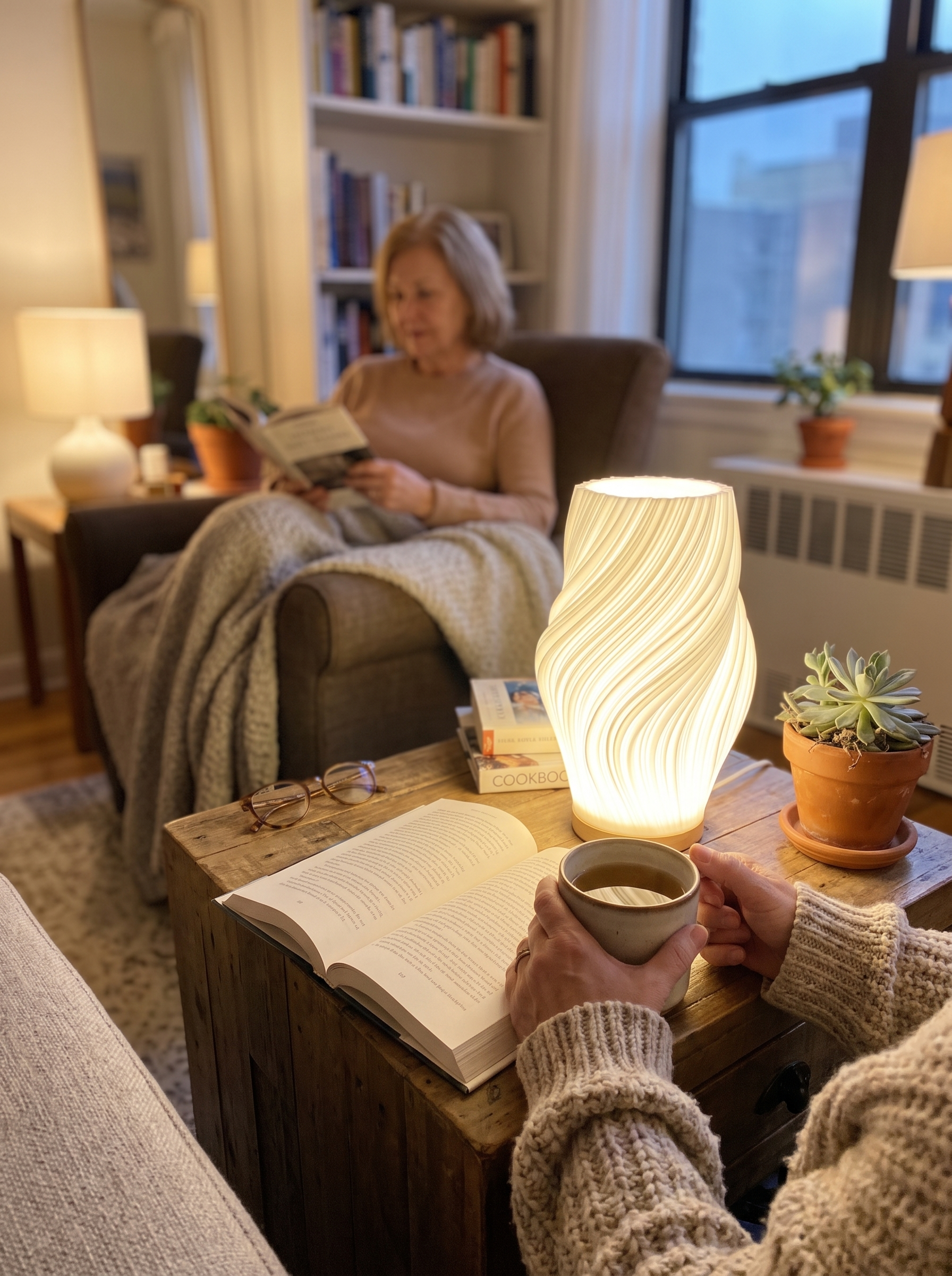Wave Wood Table Lamp Better Than The Big Light
