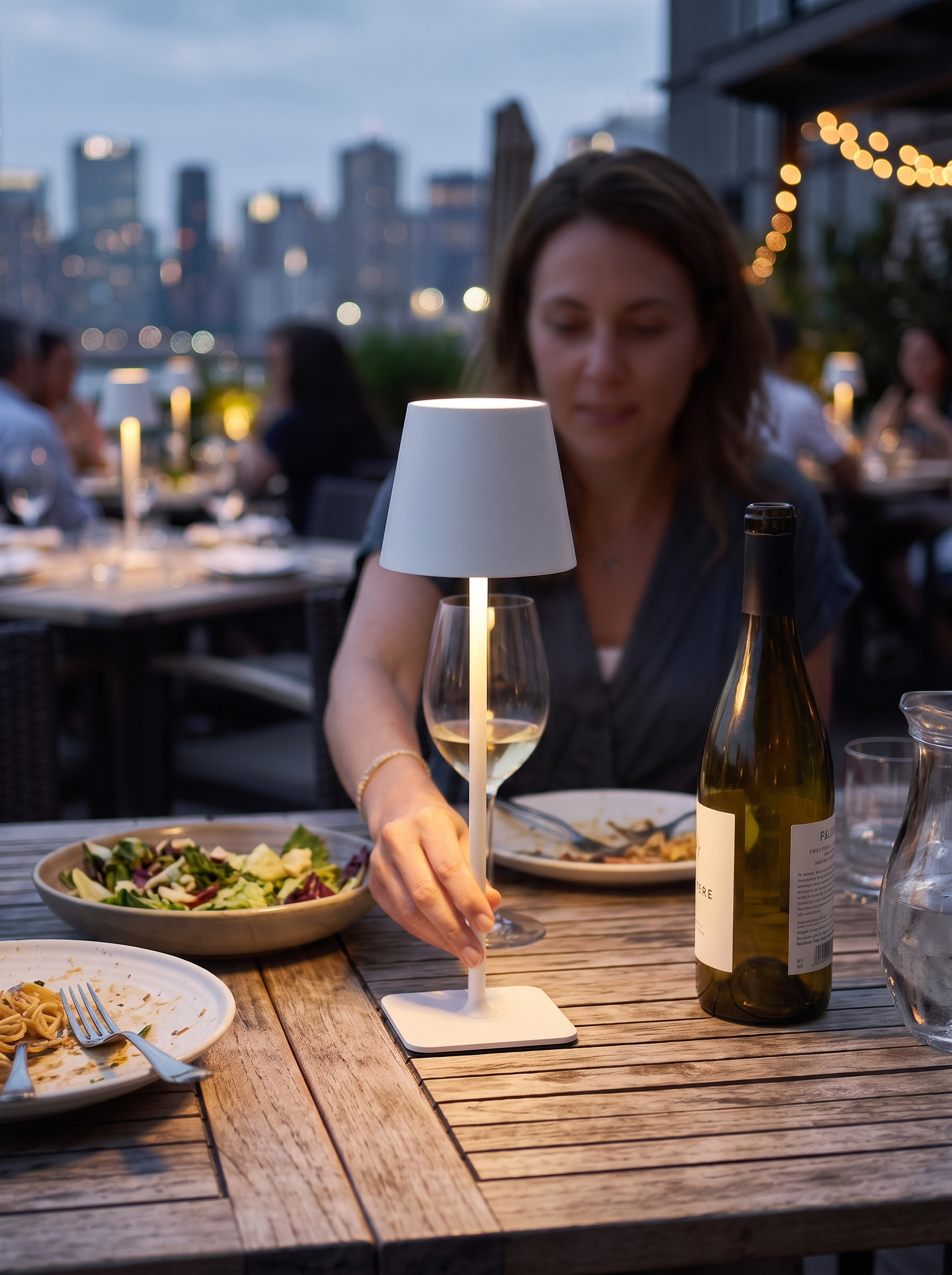 Tall Cordless Touch Dimmable Lamp Tall, Slim And Cordless