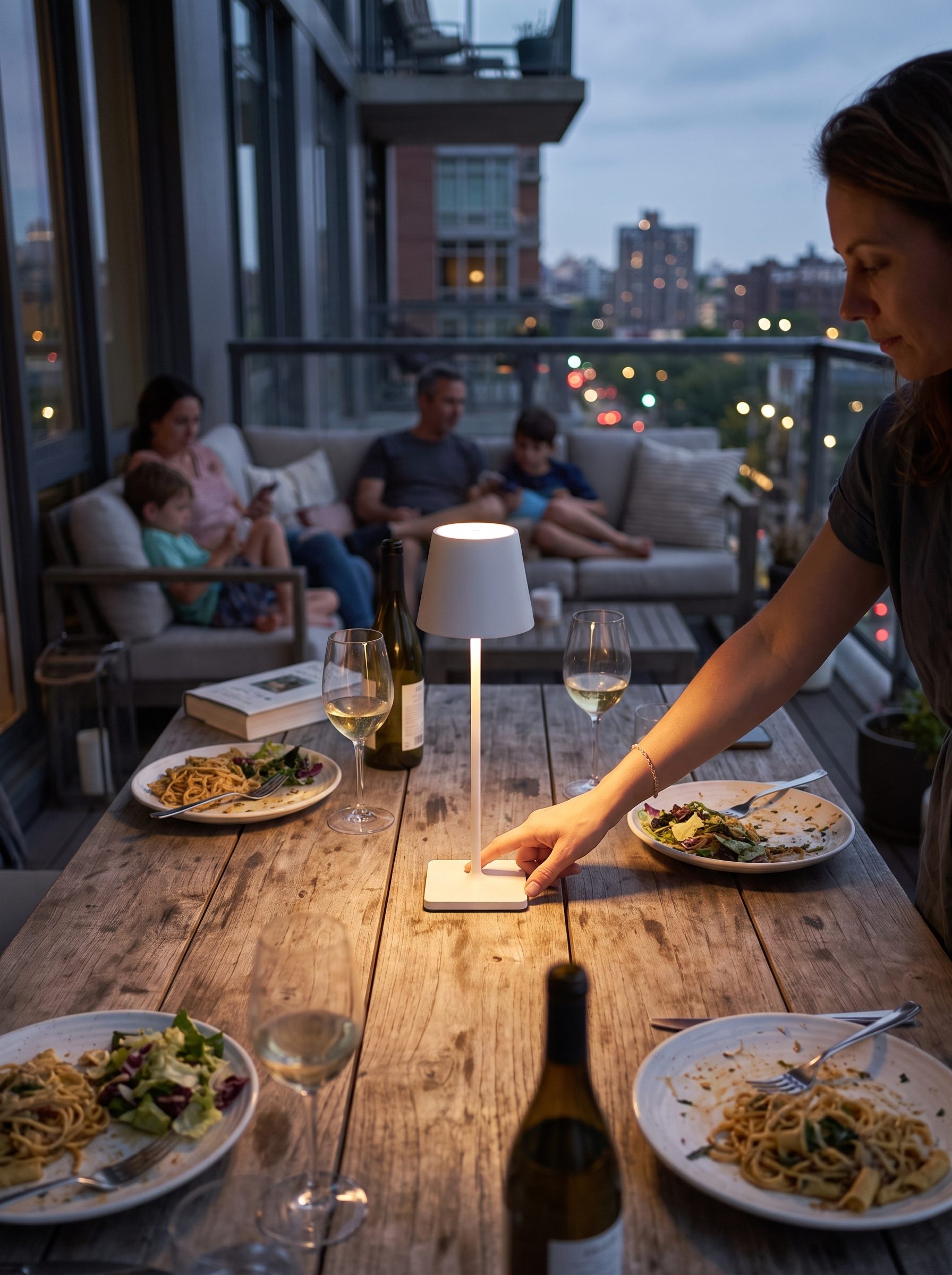 Tall Cordless Touch Dimmable Lamp Indoors And Out