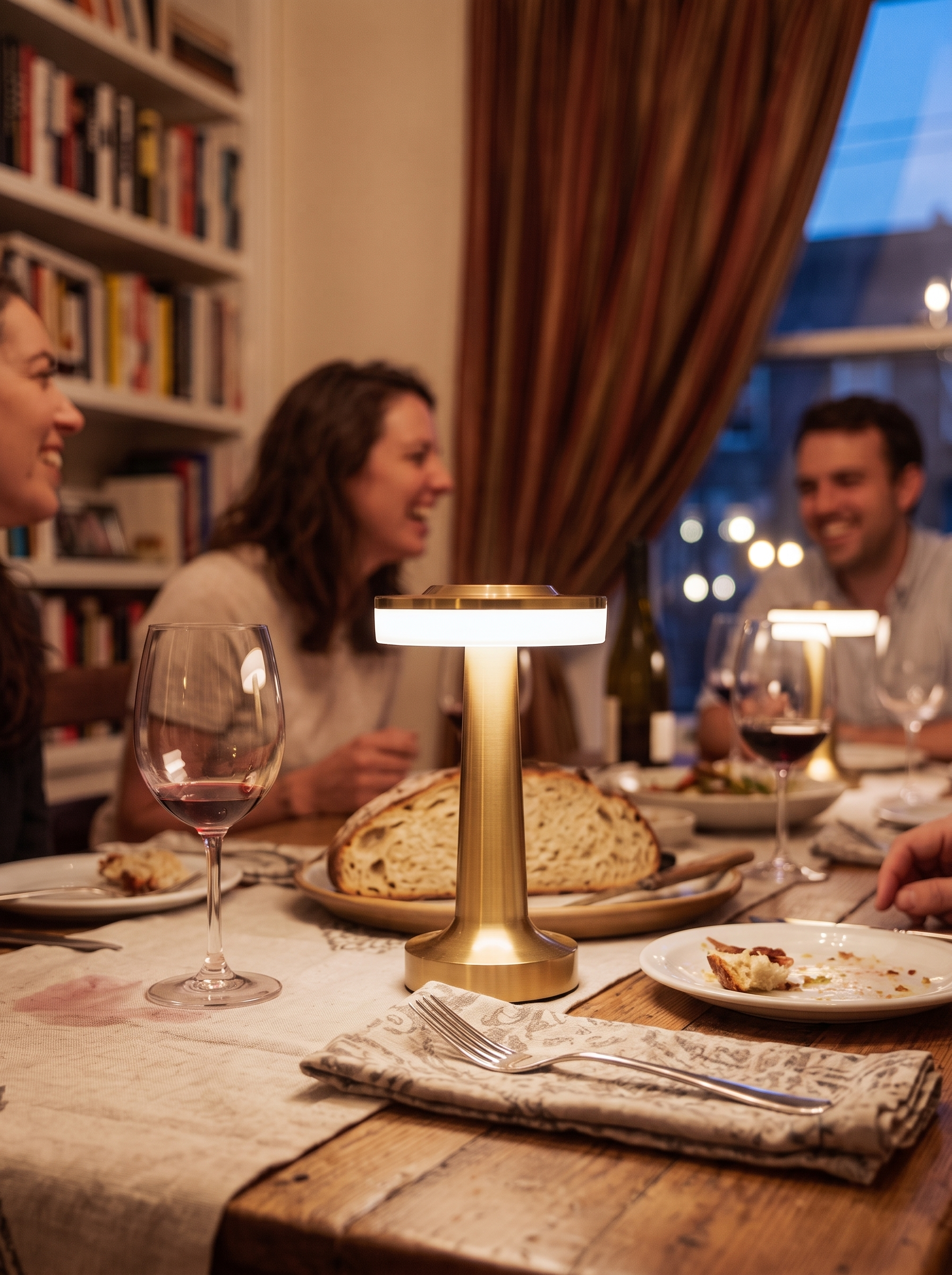 Cordless Metal Dimmable Table Lamp Restaurant Mood At Home